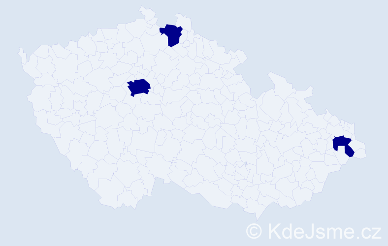 Jméno: 'Ema Lisa', počet výskytů 3 v celé ČR