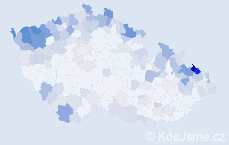 Jméno: 'Helmut', počet výskytů 433 v celé ČR