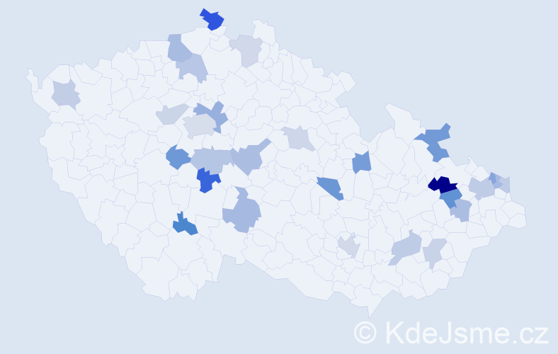 Jméno: 'Bela', počet výskytů 41 v celé ČR