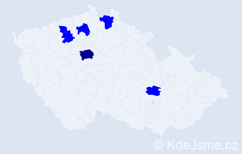 Jméno: 'Sašo', počet výskytů 7 v celé ČR