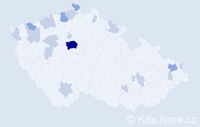 Jméno: 'Anh', počet výskytů 37 v celé ČR
