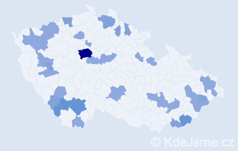 Jméno: 'Rosálie', počet výskytů 60 v celé ČR