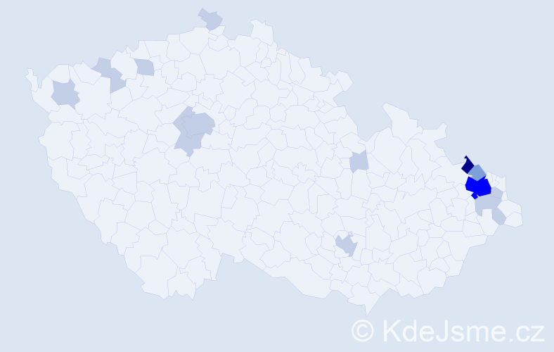 Jméno: 'Adelheida', počet výskytů 32 v celé ČR