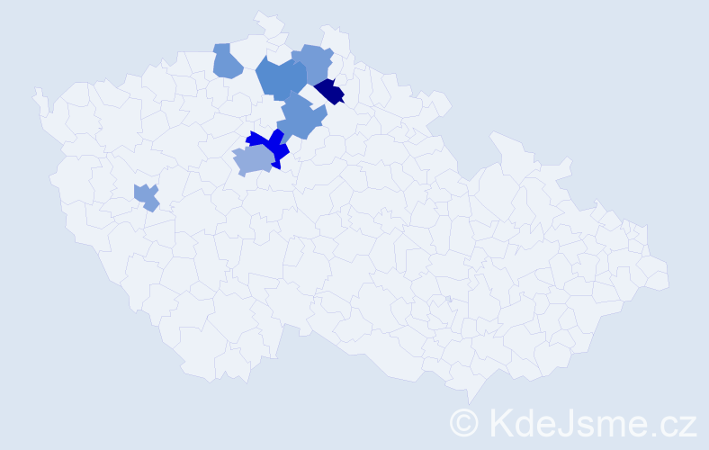 Jméno: 'Carina', počet výskytů 12 v celé ČR