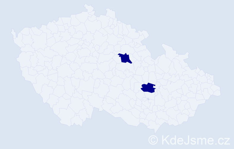 Jméno: 'Maxmilián Ladislav', počet výskytů 2 v celé ČR