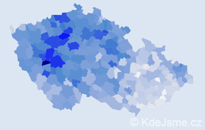 Jméno: 'Květuše', počet výskytů 5945 v celé ČR