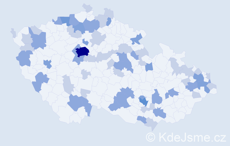 Jméno: 'Denny', počet výskytů 122 v celé ČR