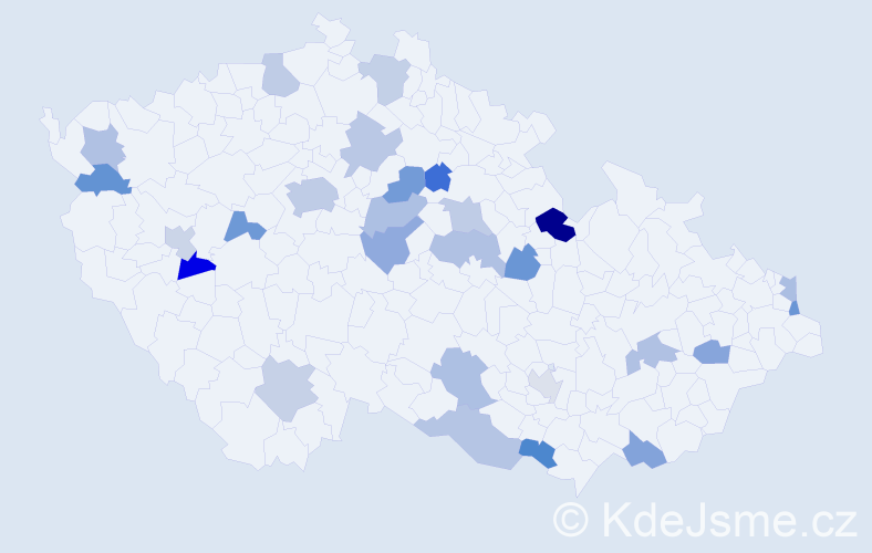 Jméno: 'Annabel', počet výskytů 35 v celé ČR