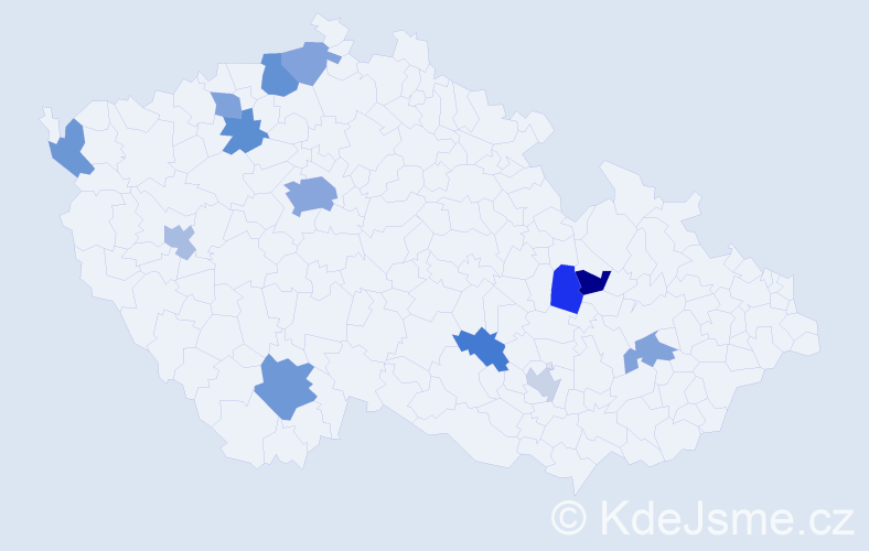 Jméno: 'Trang', počet výskytů 22 v celé ČR