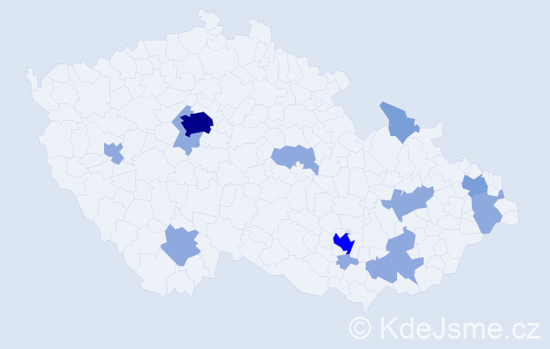 Jméno: 'Alessia', počet výskytů 28 v celé ČR