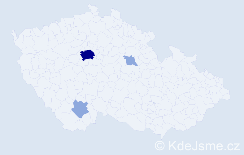 Jméno: 'Kamilya', počet výskytů 7 v celé ČR
