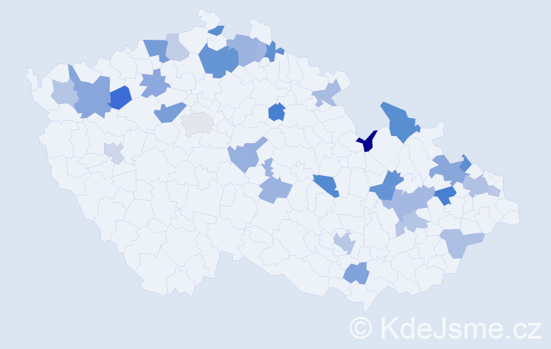 Jméno: 'Editha', počet výskytů 49 v celé ČR