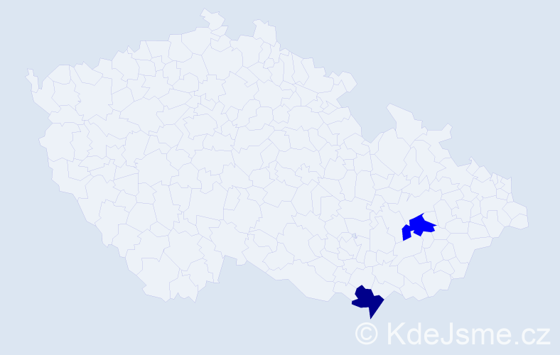 Jméno: 'Evelyn Marie', počet výskytů 2 v celé ČR