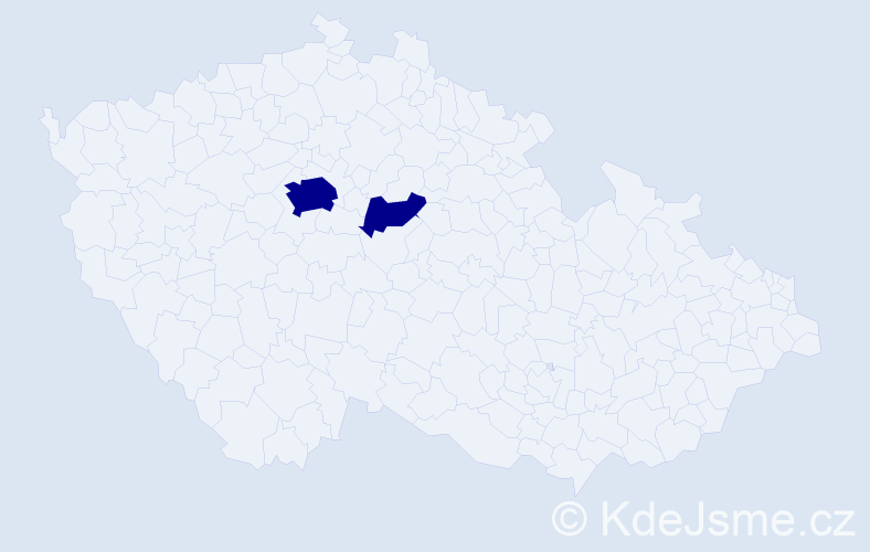 Jméno: 'Hongxing', počet výskytů 2 v celé ČR
