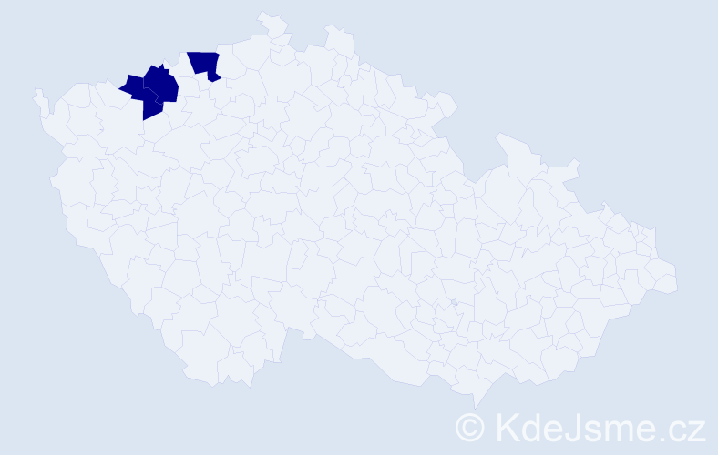Jméno: 'Mariška', počet výskytů 3 v celé ČR
