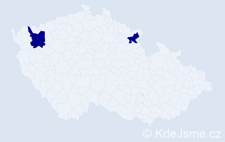 Jméno: 'Radka Barbora', počet výskytů 2 v celé ČR