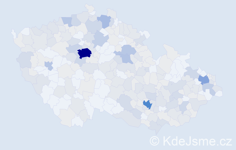 Jméno: 'Zina', počet výskytů 533 v celé ČR