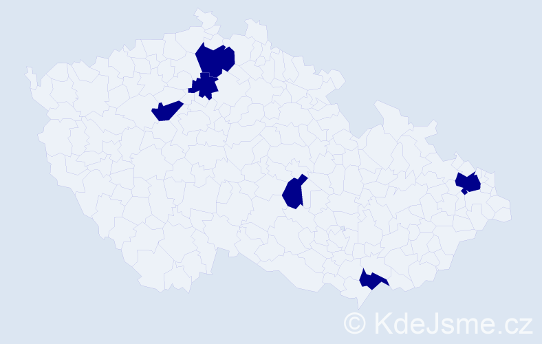 Jméno: 'Matyáš Martin', počet výskytů 6 v celé ČR