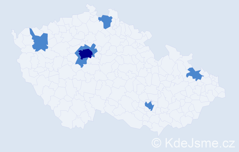Jméno: 'Mehdi', počet výskytů 9 v celé ČR
