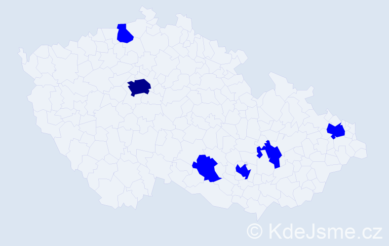 Jméno: 'Vinh', počet výskytů 7 v celé ČR