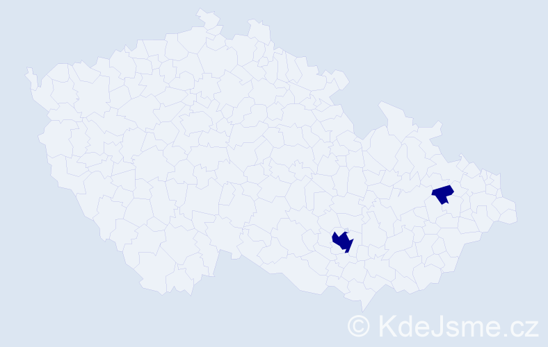 Jméno: 'Alruna', počet výskytů 2 v celé ČR