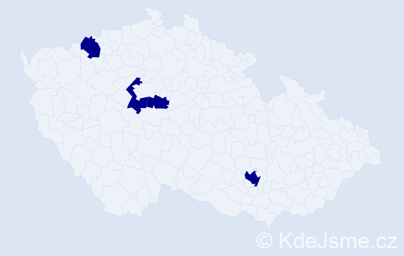 Jméno: 'Benjamin Samuel', počet výskytů 4 v celé ČR