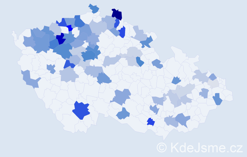 Jméno: 'Mája', počet výskytů 149 v celé ČR