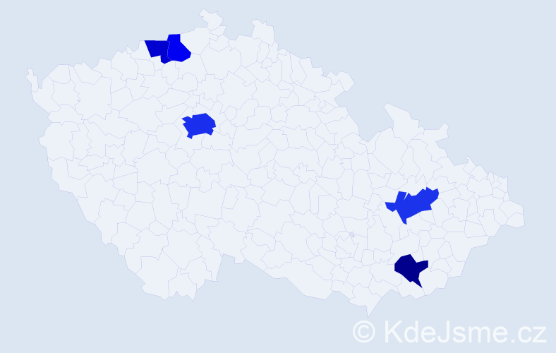 Jméno: 'Yakub', počet výskytů 10 v celé ČR