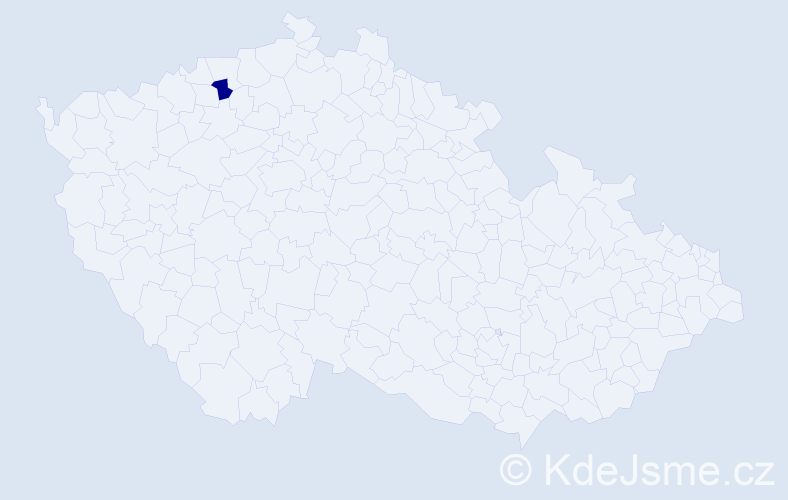 Jméno: 'Irena Michela', počet výskytů 1 v celé ČR