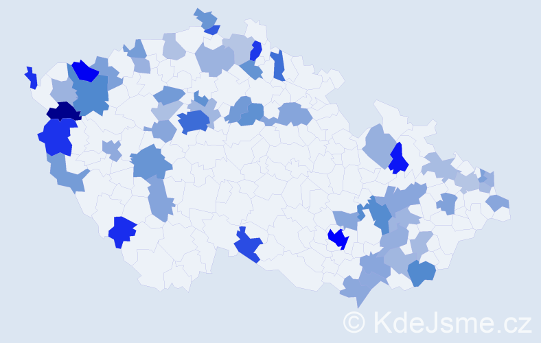 Jméno: 'Carolina', počet výskytů 111 v celé ČR