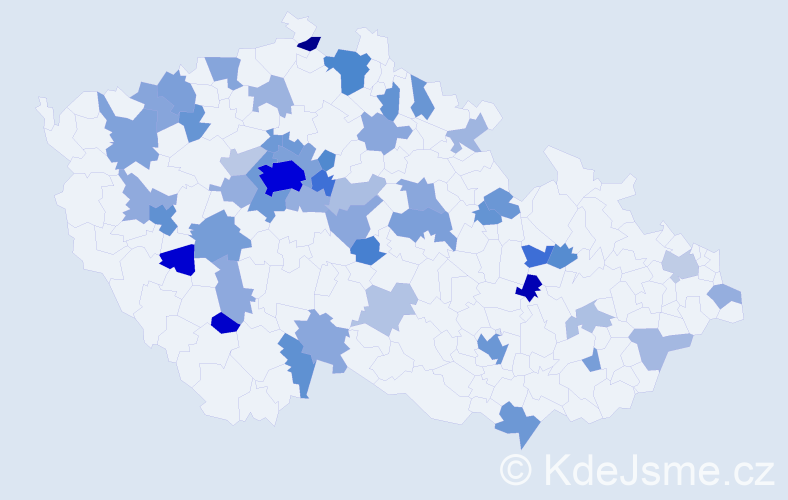 Jméno: 'Lilia', počet výskytů 130 v celé ČR