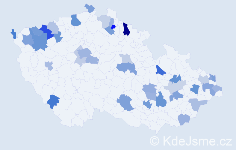 Jméno: 'Astrid', počet výskytů 76 v celé ČR