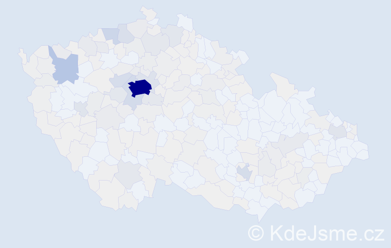 Jméno: 'Vladimir', počet výskytů 1200 v celé ČR