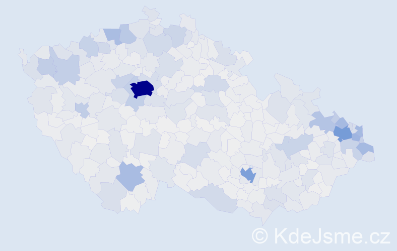 Jméno: 'Kristina', počet výskytů 7785 v celé ČR