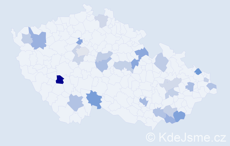 Jméno: 'Frederika', počet výskytů 38 v celé ČR