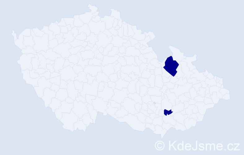 Jméno: 'Martin Kristián', počet výskytů 2 v celé ČR