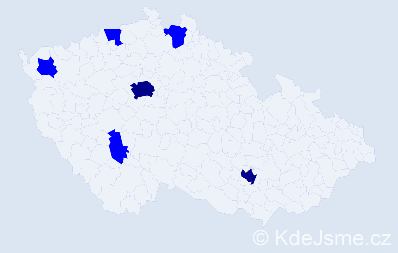 Jméno: 'Metin', počet výskytů 8 v celé ČR