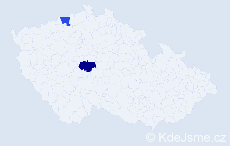 Jméno: 'Májoslav', počet výskytů 2 v celé ČR