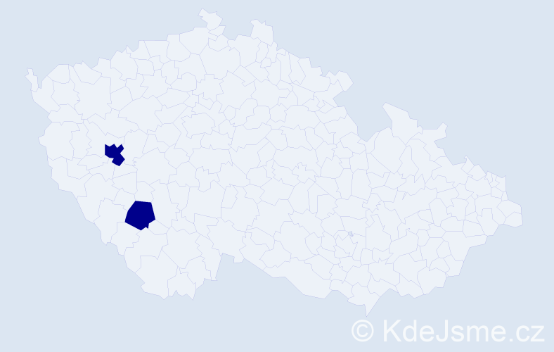 Jméno: 'Sabah', počet výskytů 2 v celé ČR