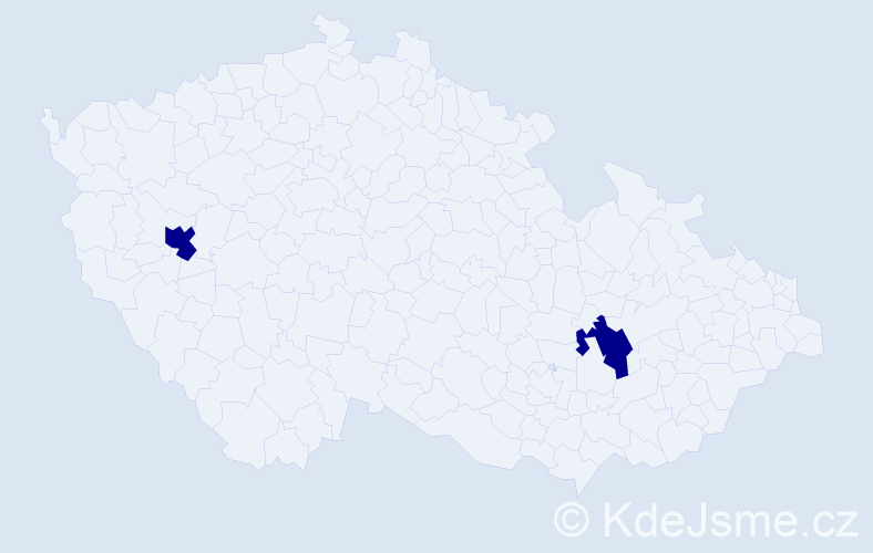 Jméno: 'Verka', počet výskytů 2 v celé ČR