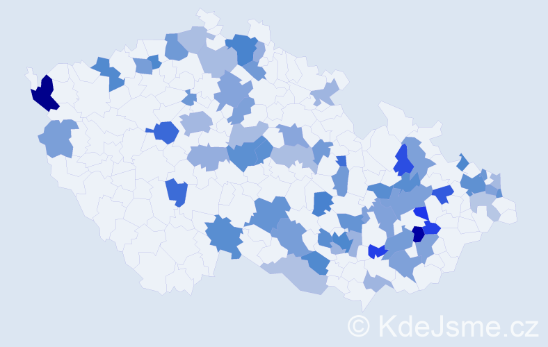 Jméno: 'Chiara', počet výskytů 115 v celé ČR