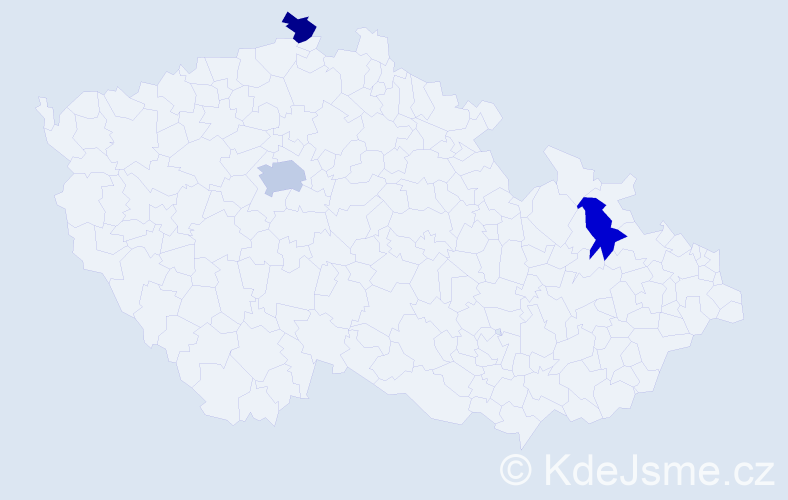 Jméno: 'Joseph William', počet výskytů 4 v celé ČR