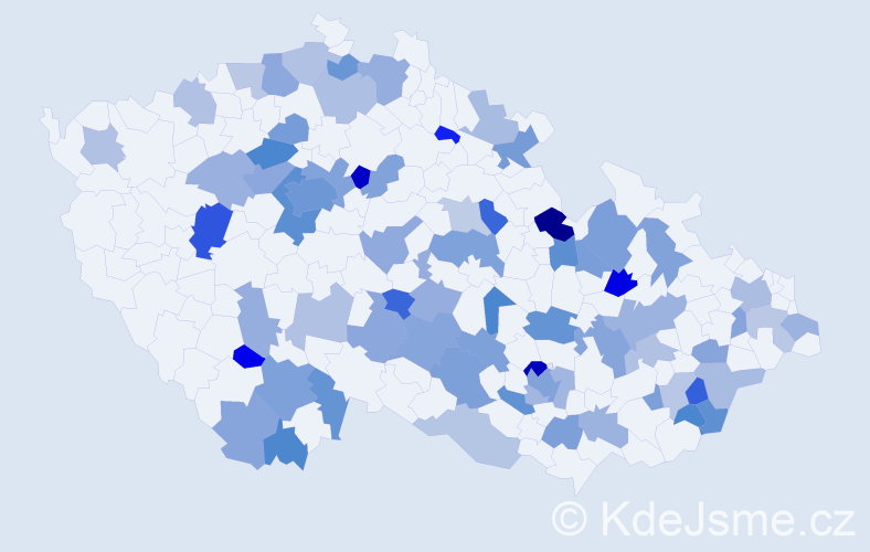 Jméno: 'Kvido', počet výskytů 122 v celé ČR