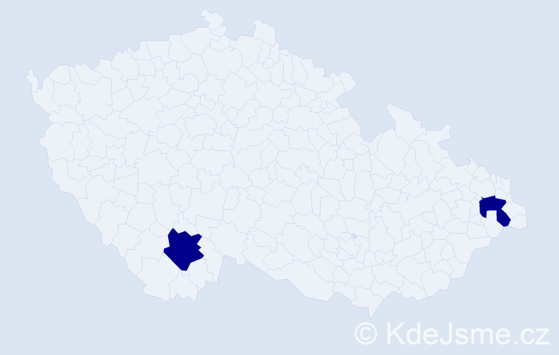 Jméno: 'Martin Sebastien', počet výskytů 2 v celé ČR