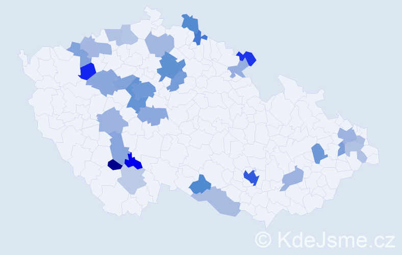 Jméno: 'Catherine', počet výskytů 68 v celé ČR