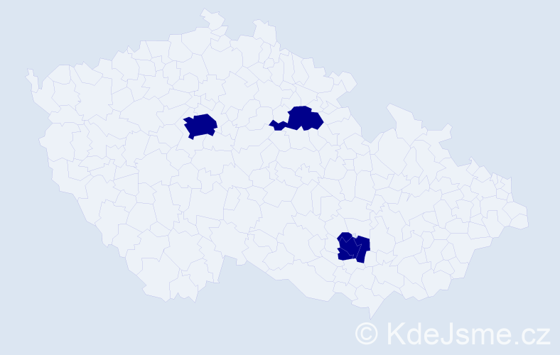 Jméno: 'Nils', počet výskytů 5 v celé ČR