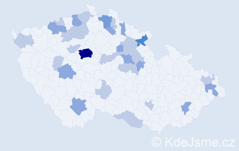 Jméno: 'Oluša', počet výskytů 67 v celé ČR