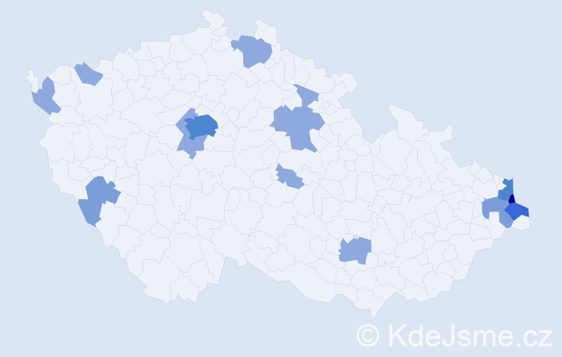 Jméno: 'Jacek', počet výskytů 36 v celé ČR