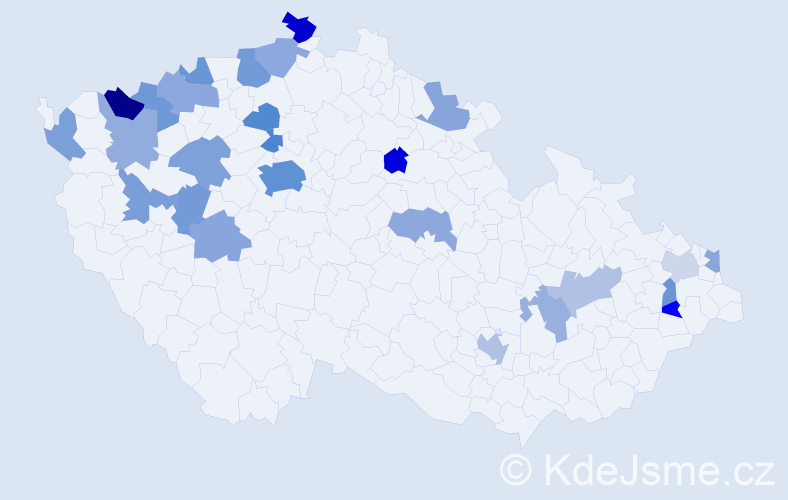 Jméno: 'Anh', počet výskytů 48 v celé ČR
