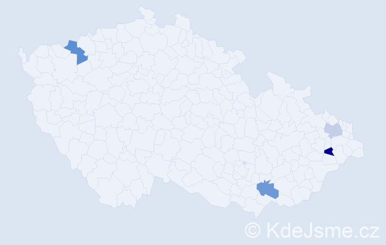 Jméno: 'Jenda', počet výskytů 4 v celé ČR